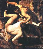 Я.Тинторетто. Каин убивает Авеля. 1550-53
