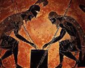 Ахилл и Аякс, играющие в кости. 530 г. до н.э.